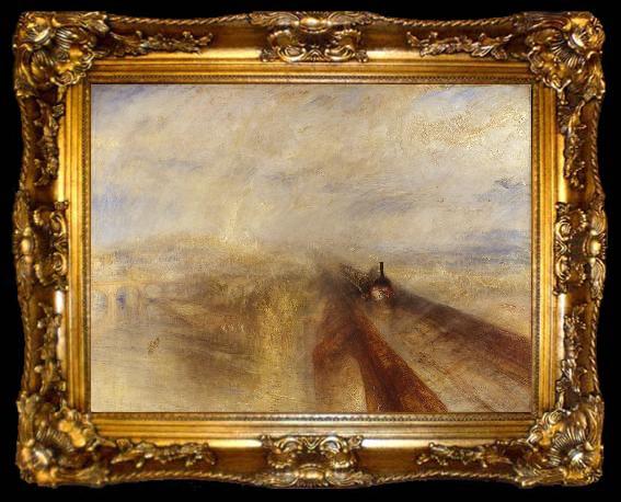 framed  J.M.W. Turner Rain,Steam and Speed-The Great Western Railway (mk09), ta009-2